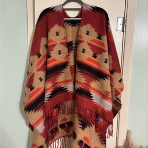 Southwestern Patterned Poncho
